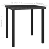 Outdoor Dining Set Black Poly rattan Medium Durable 3100396