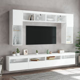 TV Wall Cabinets with LED Lights 2 pcs White 60x30x40 cm 837184