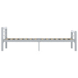 Bed Frame without Mattress Grey and White Metal 90x200 cm 284556