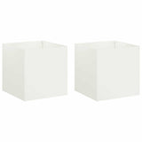 Garden Planter 2 pcs White 35 x 35 x 35 cm Cold-rolled Steel 8004955