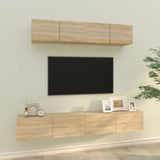 4 Piece TV Cabinet Set Sonoma Oak Engineered Wood 3114528