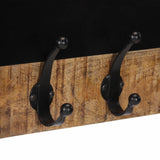 Wall-mounted Coat Racks with 4 Hooks 2 pcs Solid Wood Mango 358951