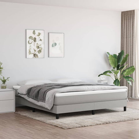 Bed Frame without Mattress Light Grey 180x200 cm Super King Fabric 3120532