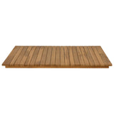 Table Top 80 x 80 x 3.5 cm Square Solid Teak Wood Natural 42033147