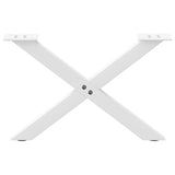 Coffee Table Legs X-Shaped 2 pcs White 50x cm Steel 4012877