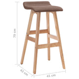 Bar Stools 2 pcs Taupe Fabric 249579