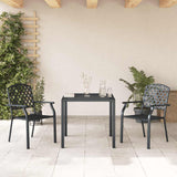 Stackable Outdoor Chairs 2 pcs Steel Anthracite 44265