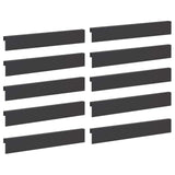 Garden Cover Profile 10 pcs 100 x 5 x 15 cm Steel Black 8012935