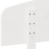 Headboard White 200 cm Solid Wood Pine 842487