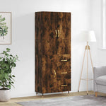Highboard Smoked Oak 69.5x34x180 cm Engineered Wood 3195888