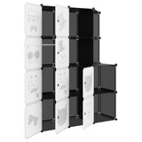 Storage Cabinet Black Polypropylene and Steel Large Modular 340582