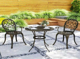 Three-Piece Elegant Aluminium Garden Set - Bronze Tone T3398P323815