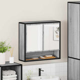 ZNTS Bathroom Mirror Cabinet Grey Sonoma 65x20x60 cm Engineered Wood 849262