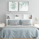 Headboard Cabinet White 160x19x103.5 cm 811871