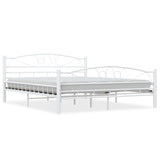 Bed Frame with Headboard White 160x200 cm Metal 285304