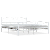Bed Frame with Headboard White 160x200 cm Metal 285304