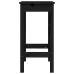 5 Piece Bar Set Black Solid Wood Pine 3124701