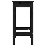 5 Piece Bar Set Black Solid Wood Pine 3124701