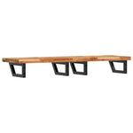 ZNTS Basin Shelf Wall Mounted Steel and Solid Wood Acacia 3302755