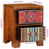 ZNTS Bedside Cabinet 2 pcs 35x35x45 cm Solid Wood Acacia 4016493