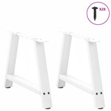 ZNTS Coffee Table Legs A-Shaped 2 pcs White 70x cm Steel 4012841