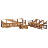 Sofa Sets 9 pcs Natural Solid Acacia Wood 3374579