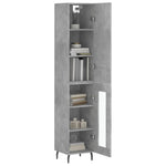 Highboard Concrete Grey 34.5x34x180 cm Engineered Wood 3199061