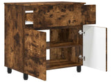 Bathroom Vanity Unit Smoked Oak 60 x 35 x 80 cm Engineered Wood 889420