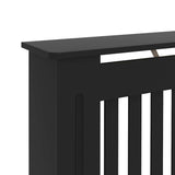 Radiator Cover Black 112x19x81.5 cm Engineered Wood 288174