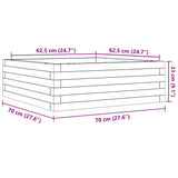 Garden Planter 70x70x23 cm Impregnated Wood Pine 847197