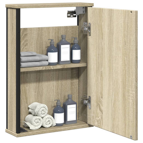 ZNTS Bathroom Mirror Cabinet Sonoma Oak 42x12x60 cm Engineered Wood 842432