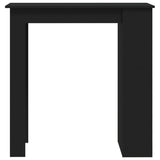 ZNTS Bar Table with Storage Rack Black 102x50x103.5 cm Engineered Wood 809468