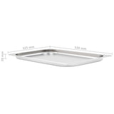 Gastronorm Containers 4 pcs GN 1/1 20 mm Stainless Steel 50878