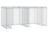 Gabion Wall for Garbage Bin 192x91x120 cm Galvanised Iron 151336