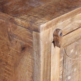 Vanity Cabinet with Mirror and 2 Side Cabinets Solid Mango Wood 243463