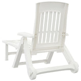 Folding Sun Lounger White Polypropylene 160 x 71 x 101 cm 364696