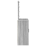 Dressing Table with Door Grey 102 x 33 x 135 cm Engineered Wood 865186