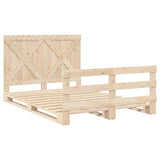 Bed Frame without Mattress with Headboard 160x200 cm Solid Wood 3281577
