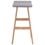 Bar Stool Light Grey Fabric 249575