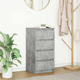 Sideboard Concrete Grey 37.5x35x76 cm Engineered Wood 861754
