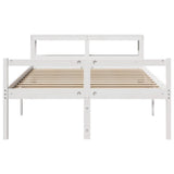 Senior Bed with Headboard without Mattress White 140x200 cm 3305866