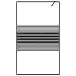 Walk-in Shower Wall Black 115x195 cm Clear ESG Glass 152148