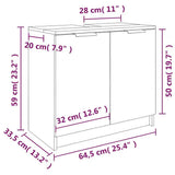 Bathroom Cabinet Grey Sonoma 64.5x33.5x59 cm Engineered Wood 817064