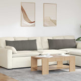 Sofa Pillows 2 pcs Light Grey 120 x 40 cm Corduroy Fabric 42013817