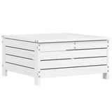 ZNTS 10 Piece Garden Sofa Set White Solid Wood Pine 3250681