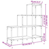 Bookcase Grey Sonoma 92x30x102 cm Engineered Wood and Metal 845439