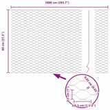 Welded Wire Fence 10 x 0.8 m Hot-Dip Galvanised Steel 3336959