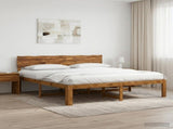 Double Bed Frame with Headboard ROSTOCK Natural 200 x 200 cm 3405438
