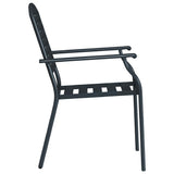 Stackable Outdoor Chairs 2 pcs Steel Anthracite 44265