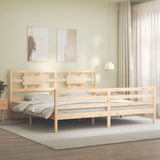 Bed Frame without Mattress 200x200 cm Solid Wood 3194461